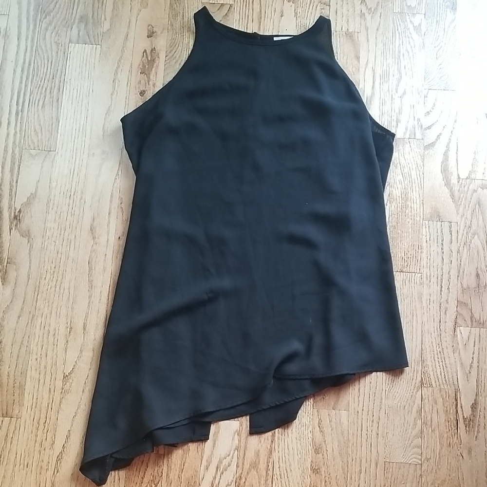 (L) Ricki's Sleeveless Asymmetrical Lightweight Tank Top Business Minimalist